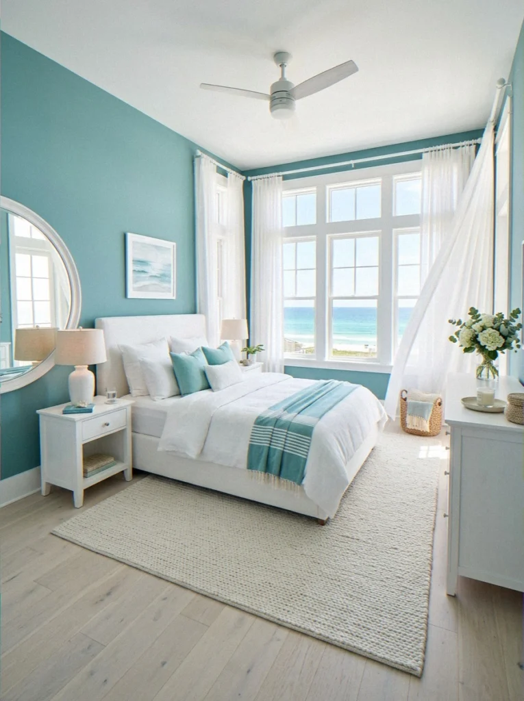 Teal and White Coastal Luxe