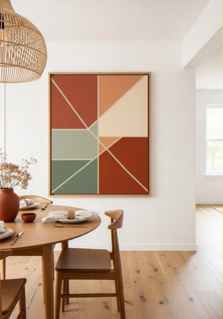 Terracotta Color Block Art