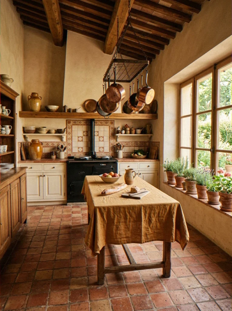 Terracotta and Warm Ochre Accents