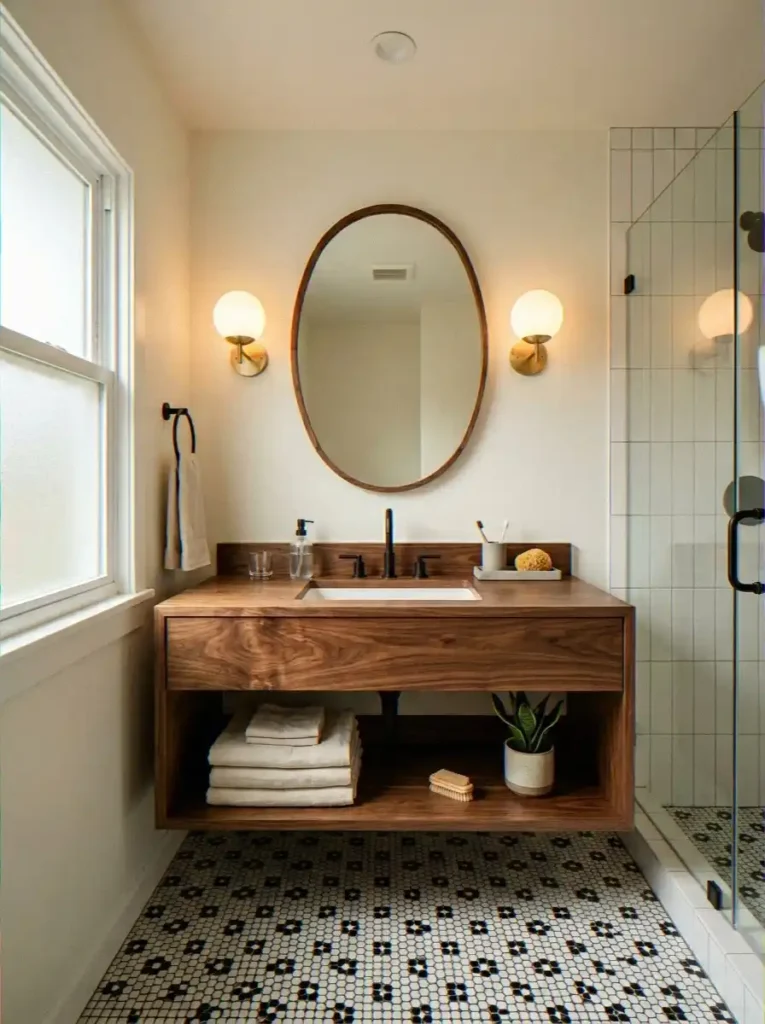 The Classic Floating Walnut Vanity