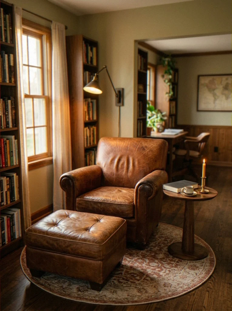 The Perfect Reading Chair and Ottoman
