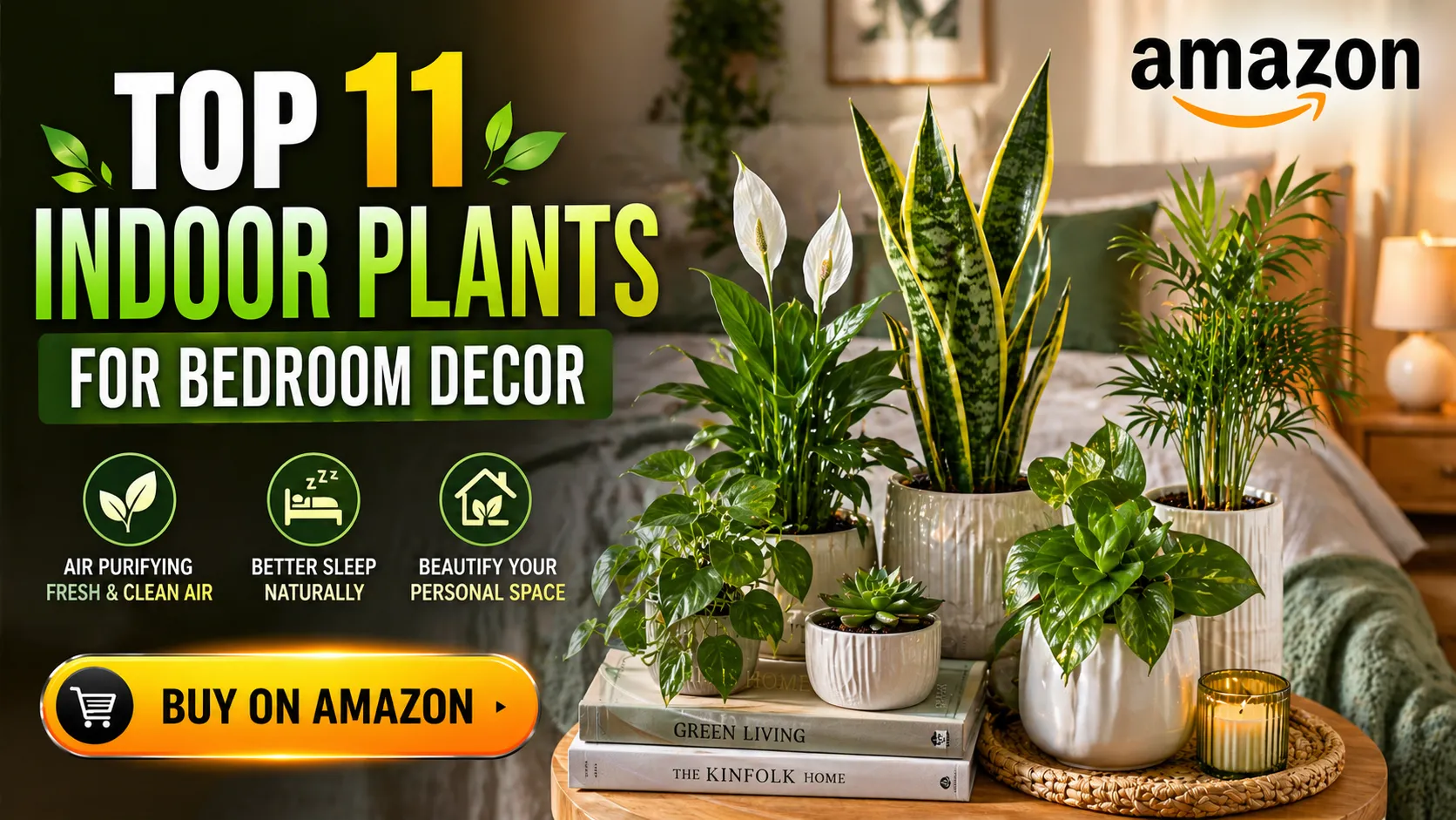 Top 11 Indoor Plants for Bedroom Decor (Amazon Best Sellers)