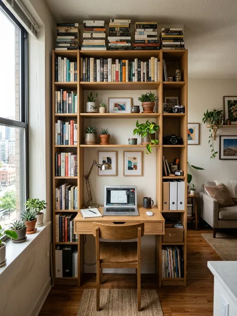 Vertical Storage Desk