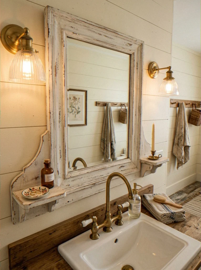  Vintage Mirror With Hidden Storag