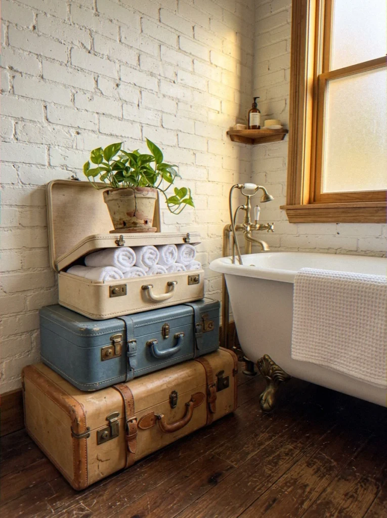 Vintage Suitcase Stack in the Co