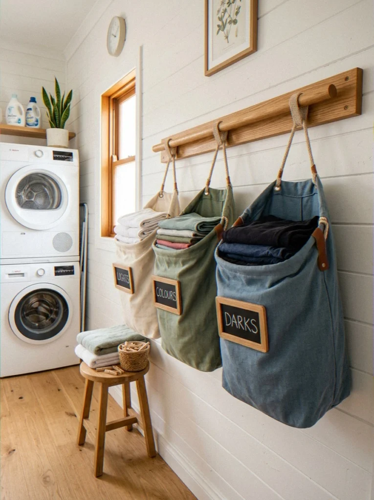 Wall-Mounted Laundry Sorter