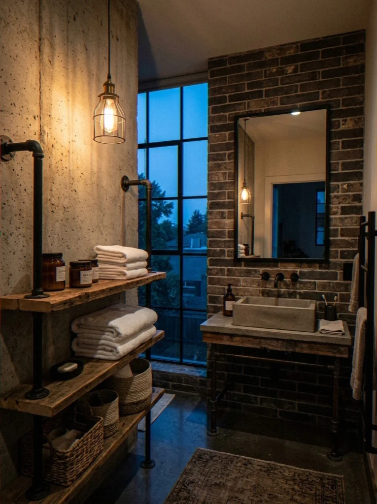What Are Industrial Farmhouse Bathroom Idea