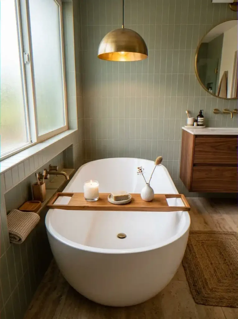 Wooden Bath Accessories to Tie It Together