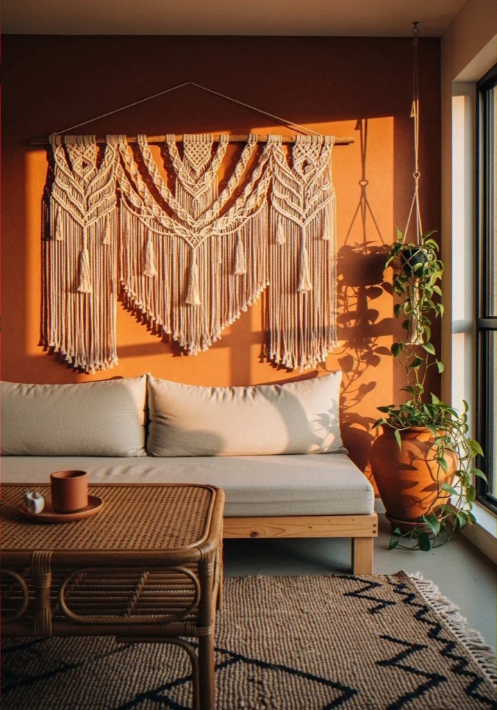 Woven Textile or Macramรฉ Ha