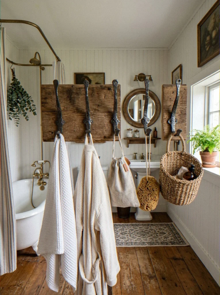 Wrought Iron Wall Hooks for Towels and Robes