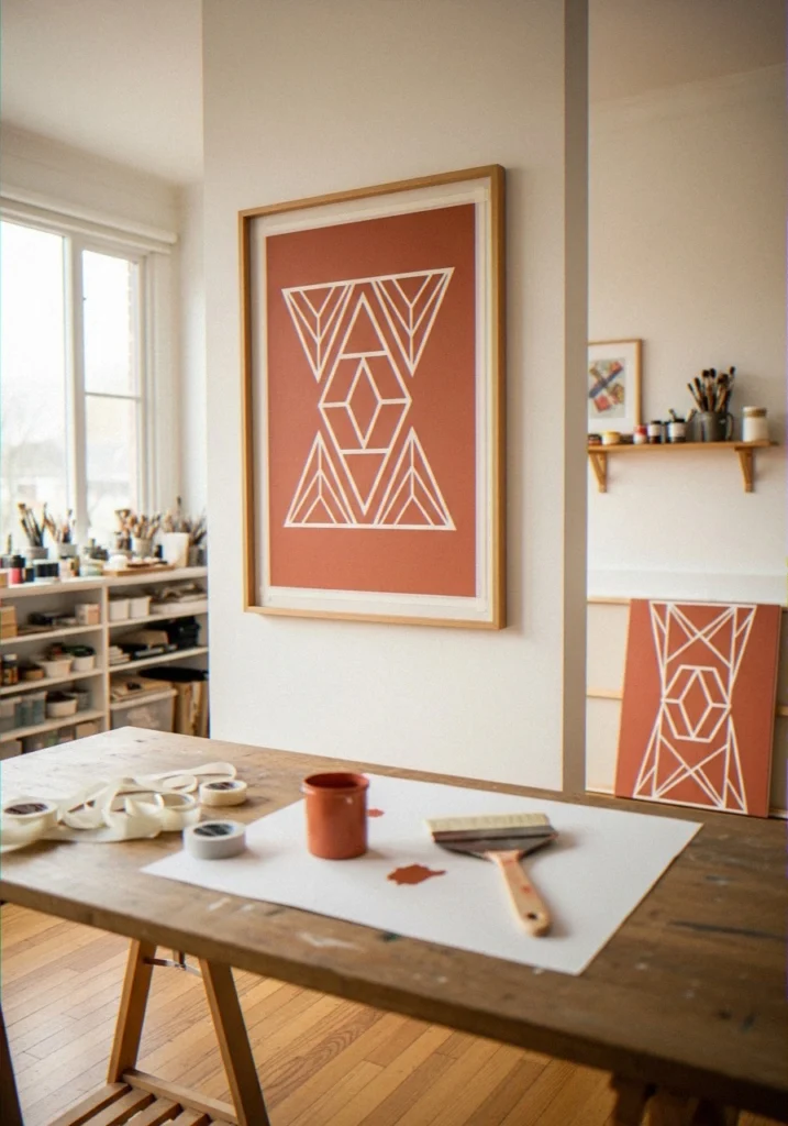 ashi Tape Geometric Canvas