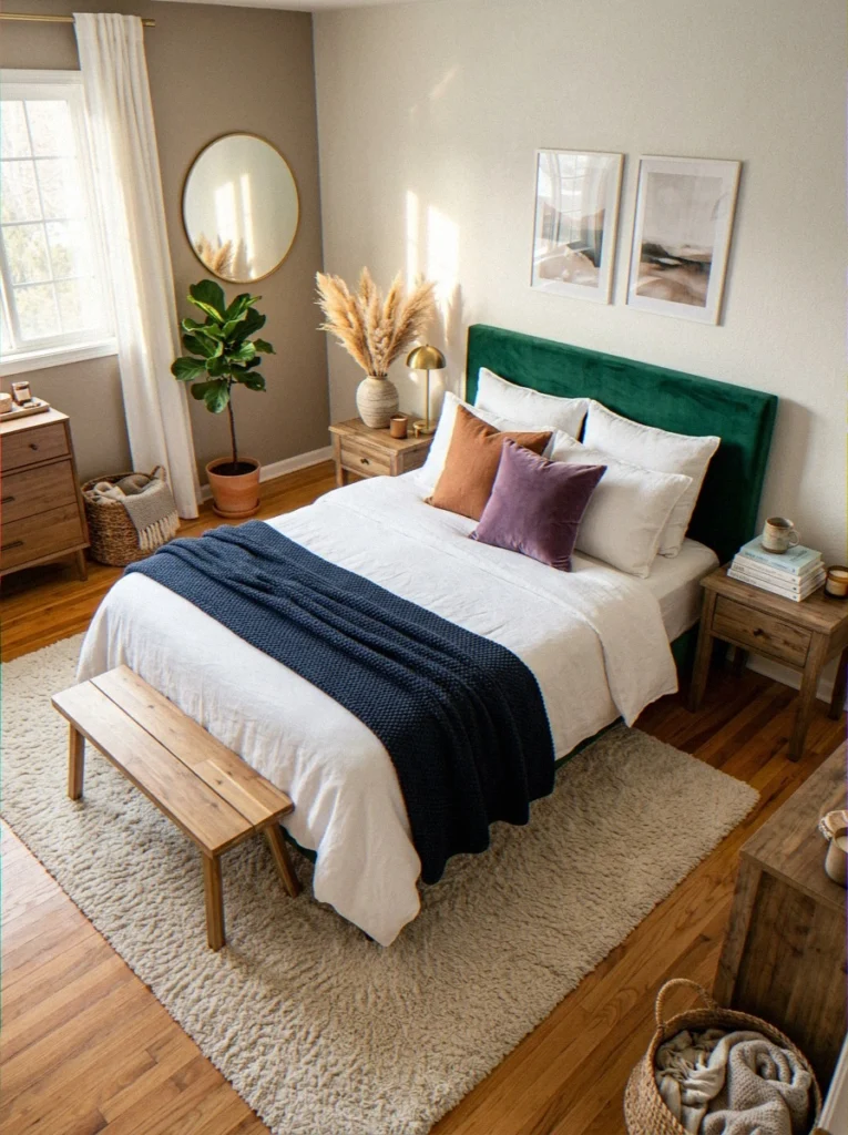 aster Bedroom Ideas with Jewel Tones