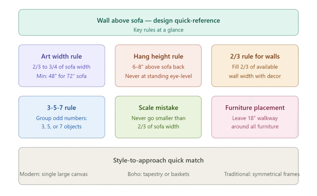 Wall Above Sofa Design Quick Reference
