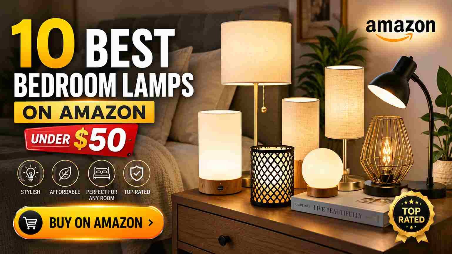 10 Best Bedroom Lamps on Amazon Under $50