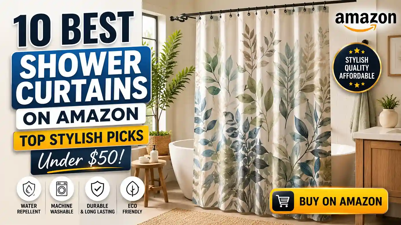 10 Best Shower Curtains on Amazon (Top Stylish Picks Under $50)