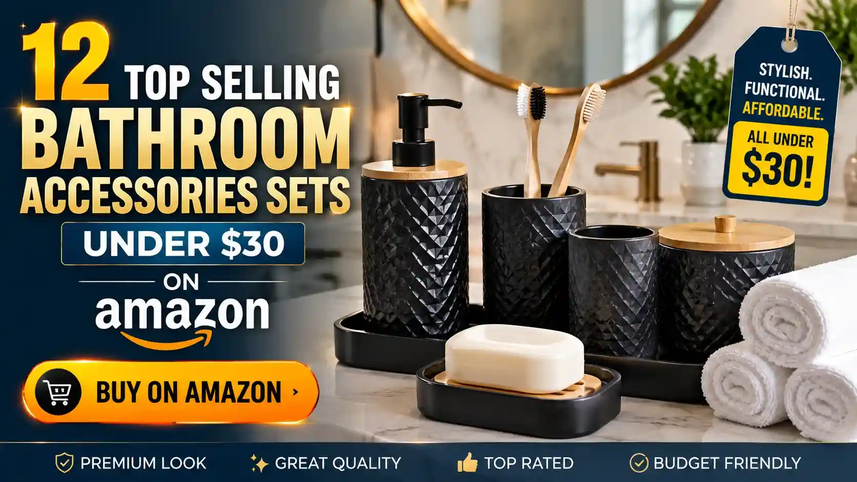 12 Top Selling Bathroom Accessories Sets Under $30 On Amazon