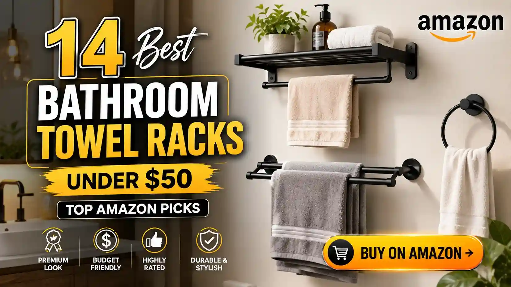 14 Best Bathroom Towel Racks Under $50 (Top Amazon Picks)