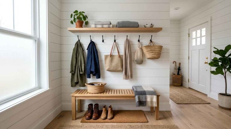 20 Easy Mud Room Hooks And Shelf Ideas to Upgrade Your Entryway