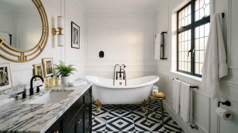 23 Inspiring Art Deco Bathroom Black