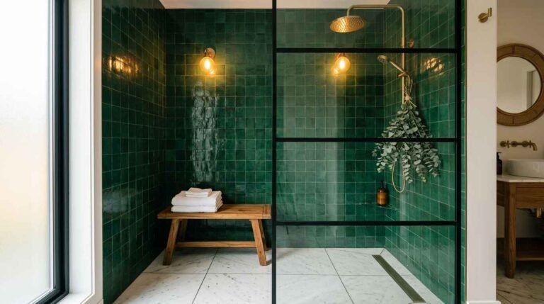24 Chic Tile Shower Ideas Green