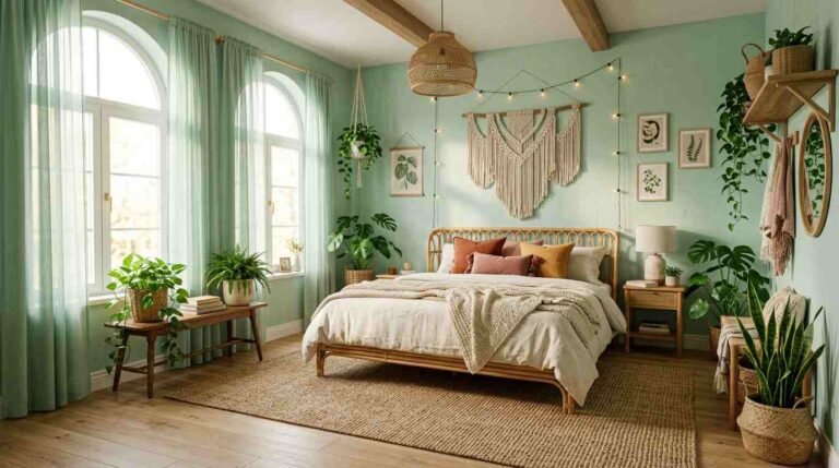 25 TOP Mint Green Boho Bedroom Ideas for a Cozy Chic Retreat