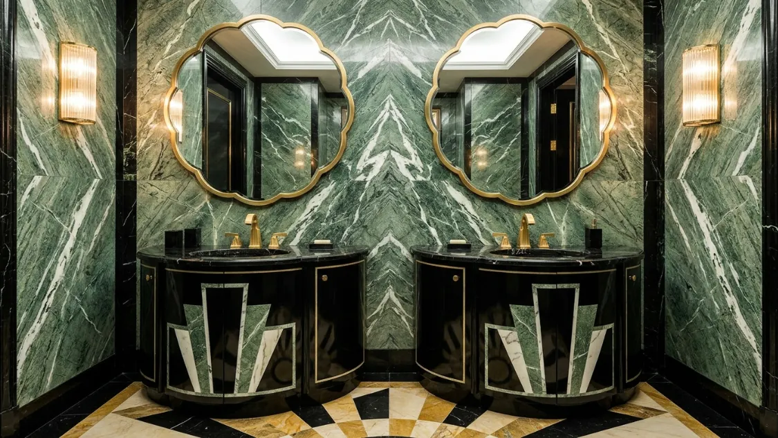 26 Stunning Art Deco Marble Bathroo