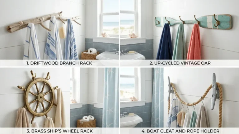 27 Beach Bathroom Towel Rack Ideas