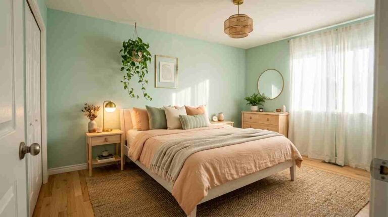 27 Mint Green And Peach Bedroom Ideas for a Cozy Chic Aesthetic