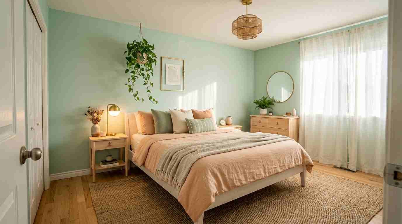 27 Mint Green And Peach Bedroom Ideas for a Cozy Chic Aesthetic