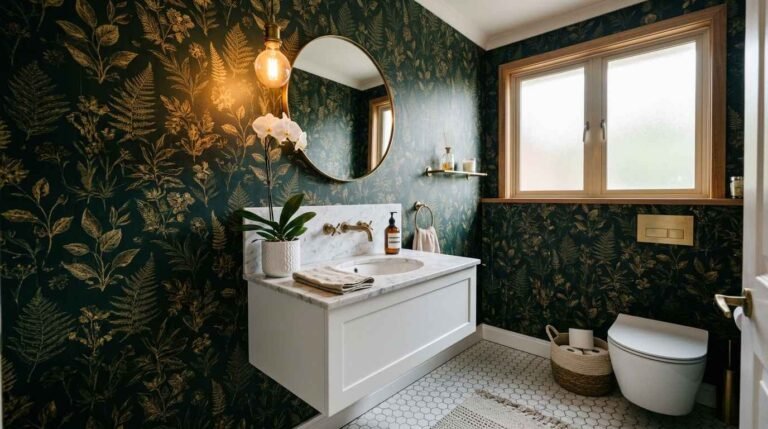27 Tiny Bathroom Wallpaper Ideas