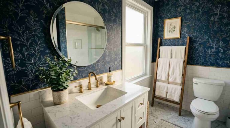 30 Blue Bathroom Wallpaper Ideas