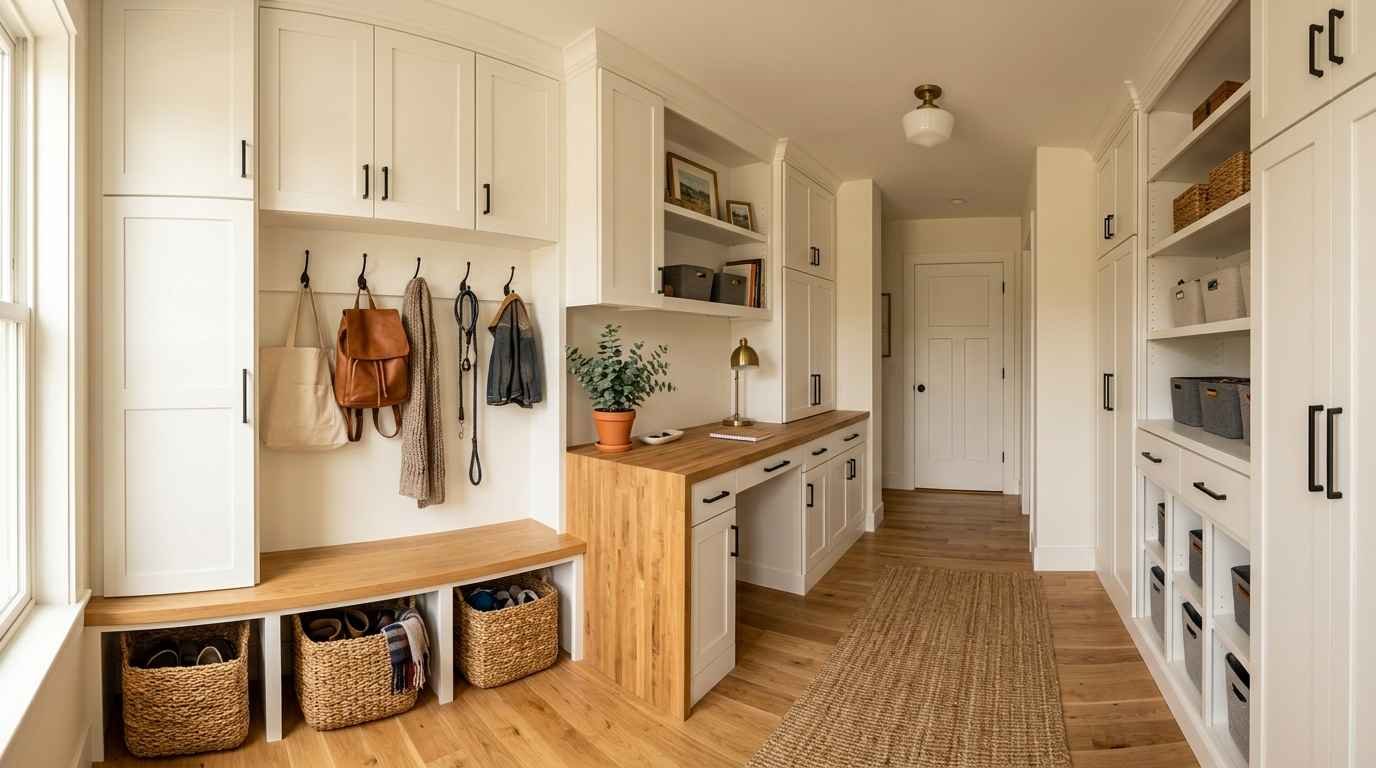 30 Mud Room with Desk Ideas for a Stylish and Organized Entryway