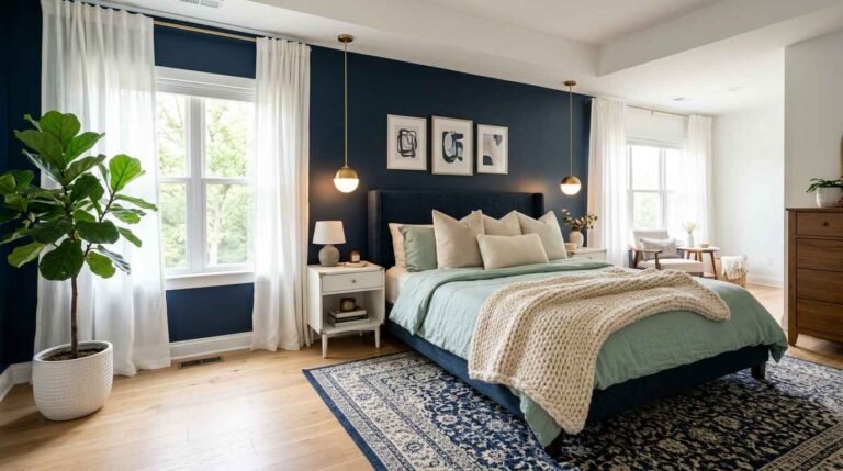 30 Stunning Mint Green And Navy Bedroom Ideas You'll Love