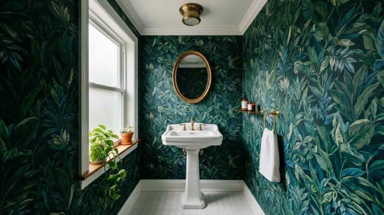 33 Tiny Bathroom Wallpaper Ideas