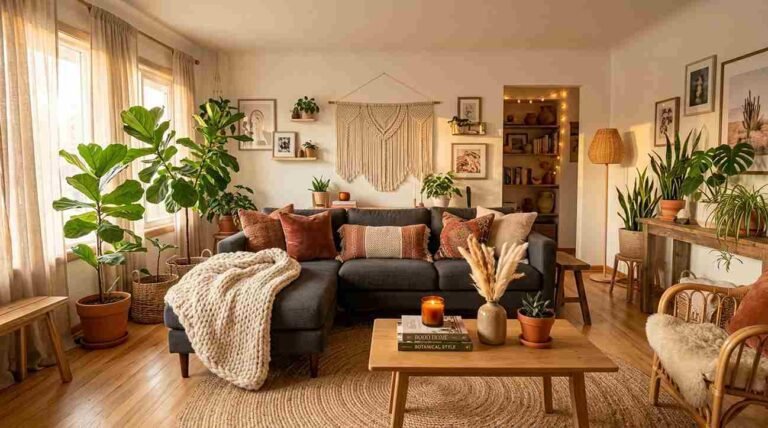 34 Boho Living Room Dark