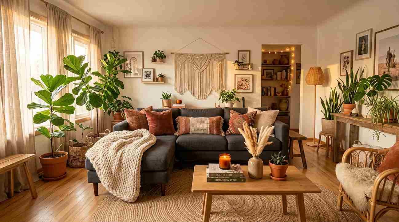 34 Boho Living Room Dark