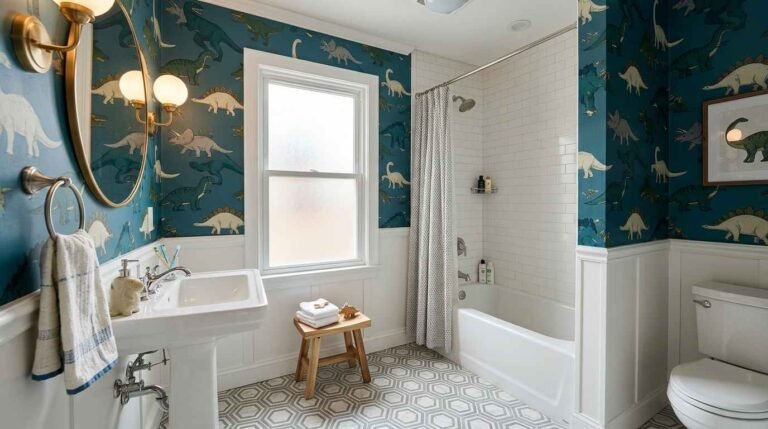 35 Boys Bathroom Wallpaper Ideas That