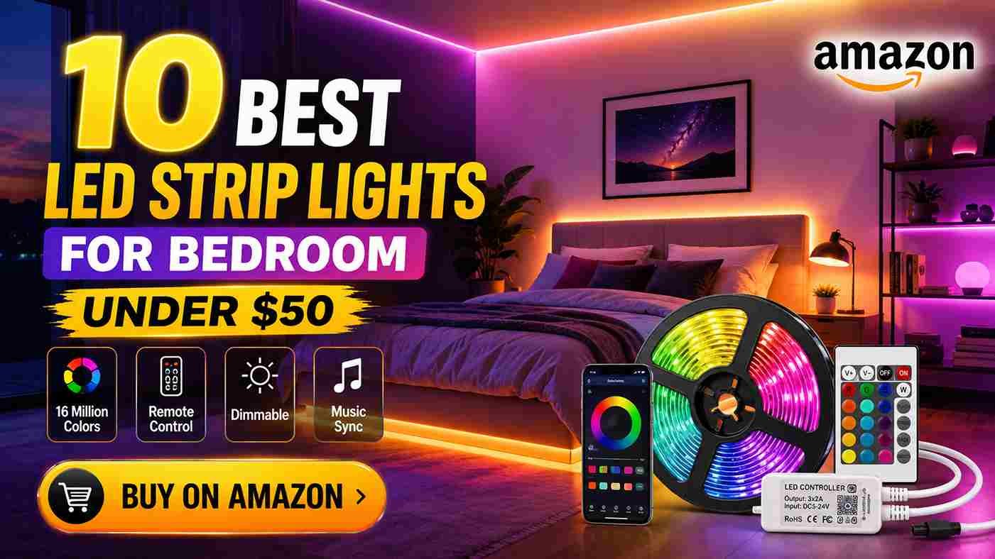 10 Best LED Strip Lights for Bedroom Under $50 (Top Amazon Picks)