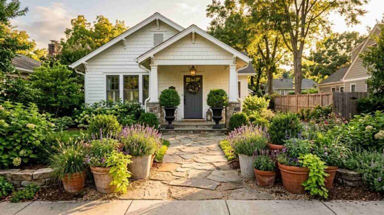 23 Small Front Yard Landscaping Pots &