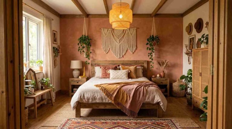 24 Bohemian Bedroom with Wooden