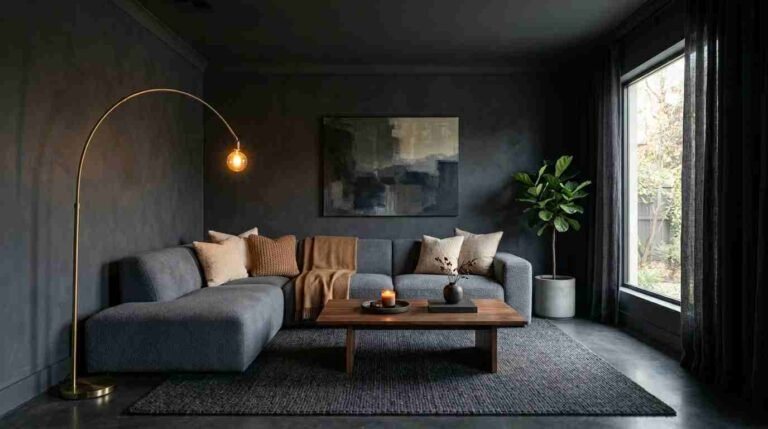 25 Cozy Dark Minimalist Living Room