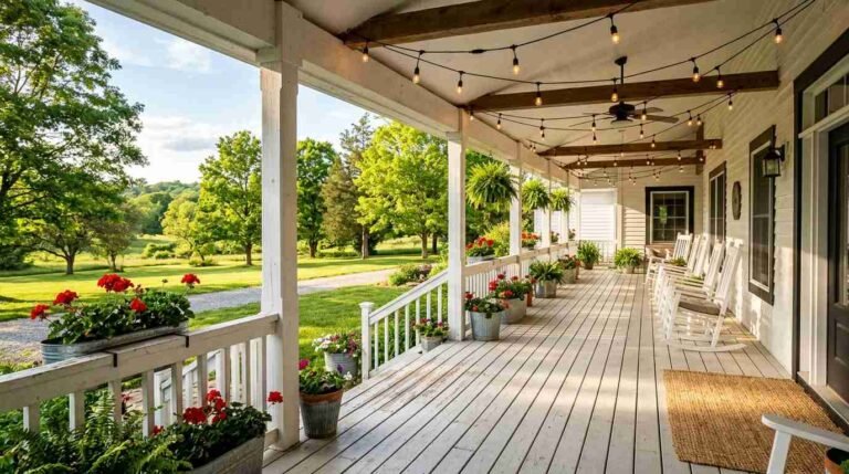 30 Farmhouse Covered Patio Ideas Full