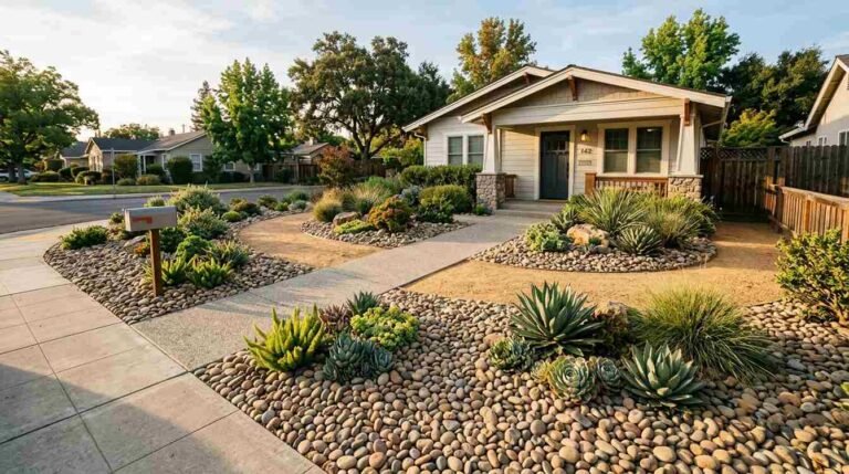 30 Small Front Yard Rock Landscaping Ideas
