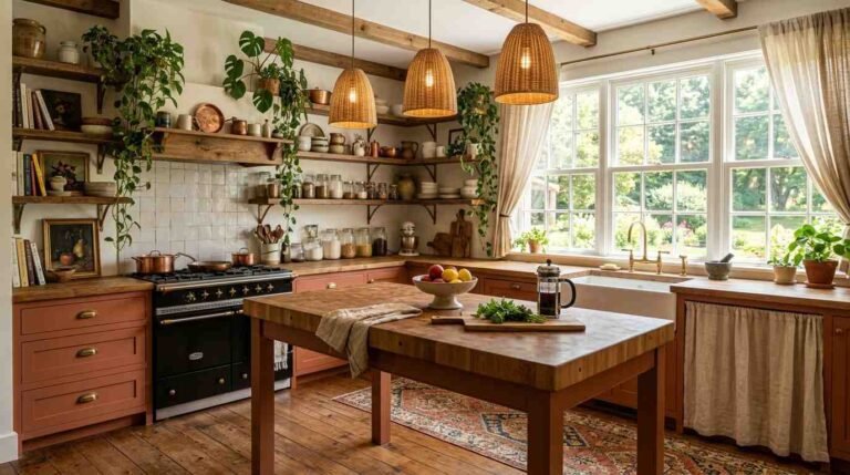 32 bohemian interior design kitchen
