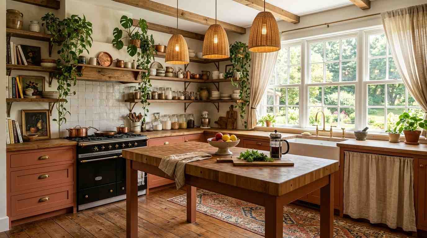 32 bohemian interior design kitchen