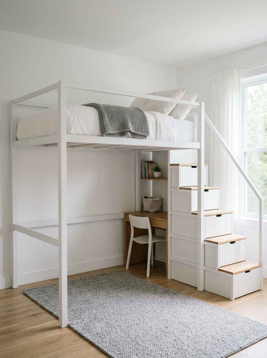 All-white loft