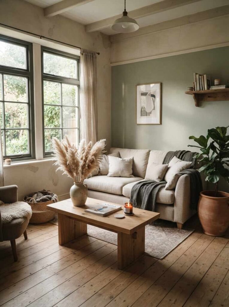 Choose a warm, muted color palette