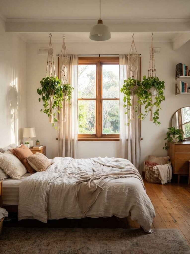 Hanging planters near