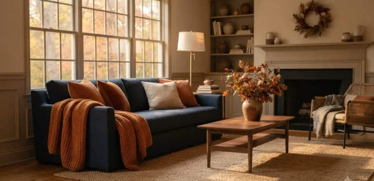 13 Blue and Orange Fall Decor