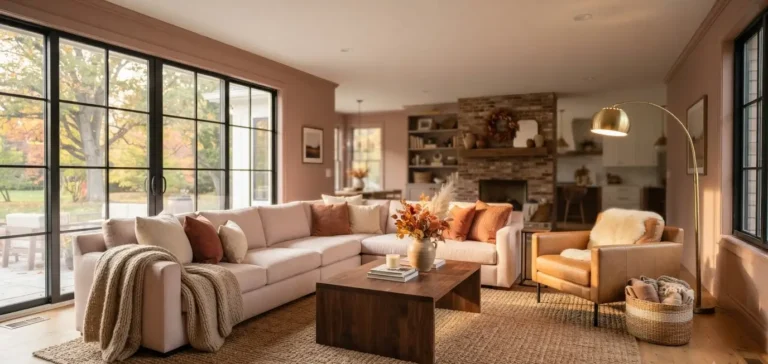 Chic Pink Fall Decor Living